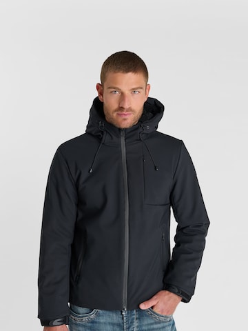 Le Temps Des Cerises Winterparka 'LOEN' in Zwart: voorkant