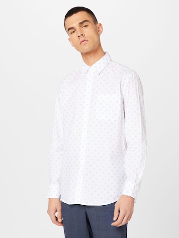 UNITED COLORS OF BENETTON Regular fit Button Up Shirt in White: front