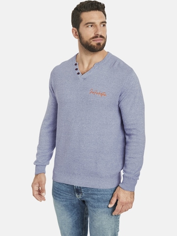 Pull-over Jan Vanderstorm en bleu : devant