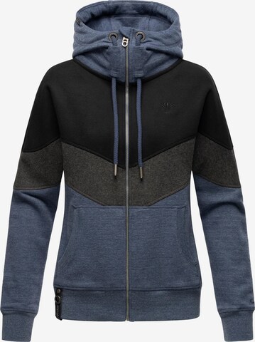 NAVAHOO Zip-Up Hoodie 'Honigperle' in Blue: front