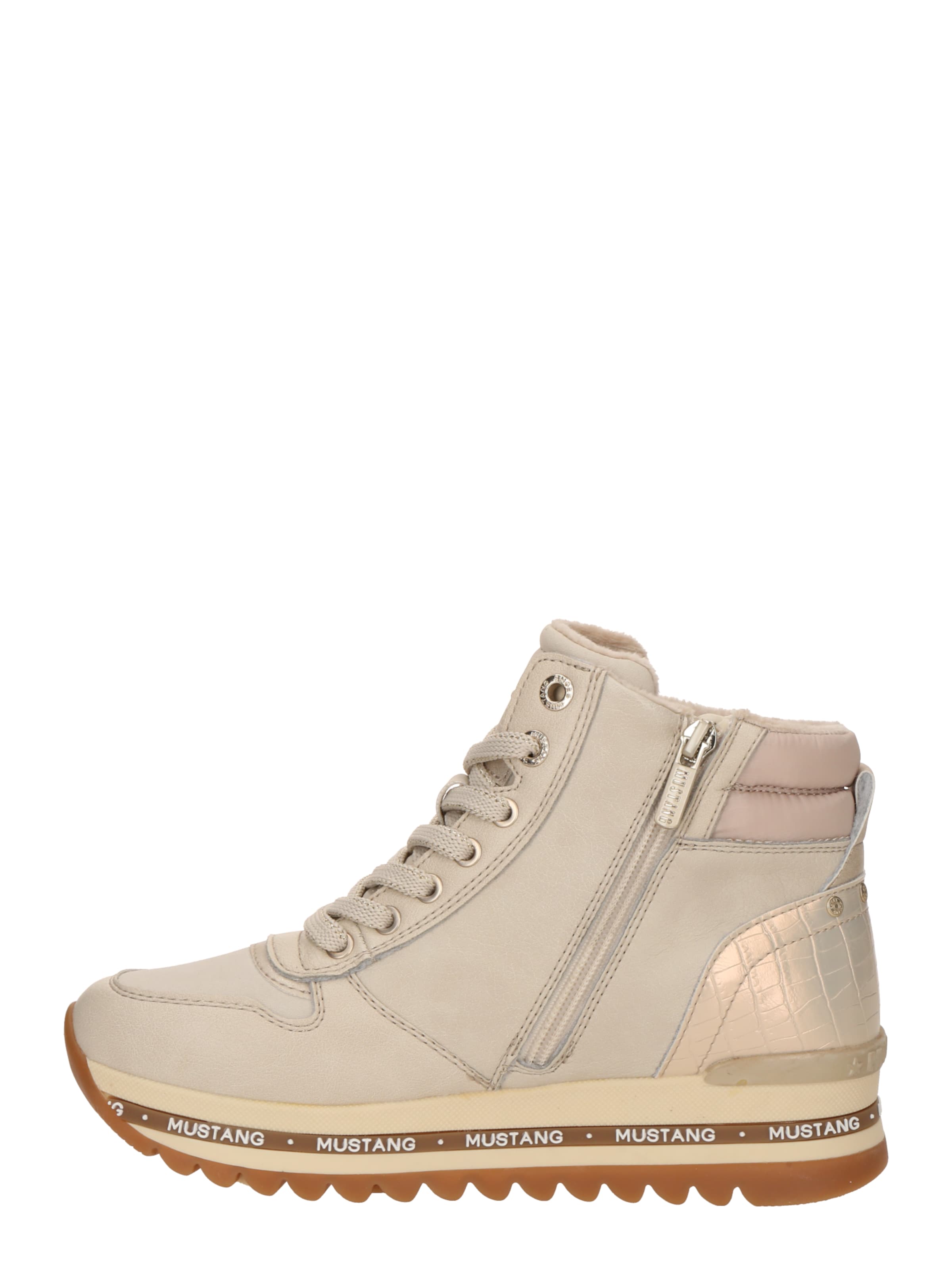 MUSTANG Lace-up bootie in Beige