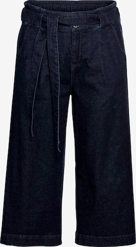 SHEEGO Regular Pleated Jeans in Blue: front