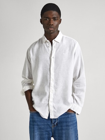 Pepe Jeans Regular fit Overhemd 'PAYTTON' in Wit: voorkant