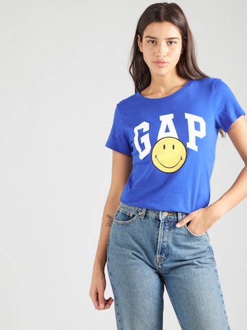 Tricou 'SMILEY' de la GAP pe albastru: față