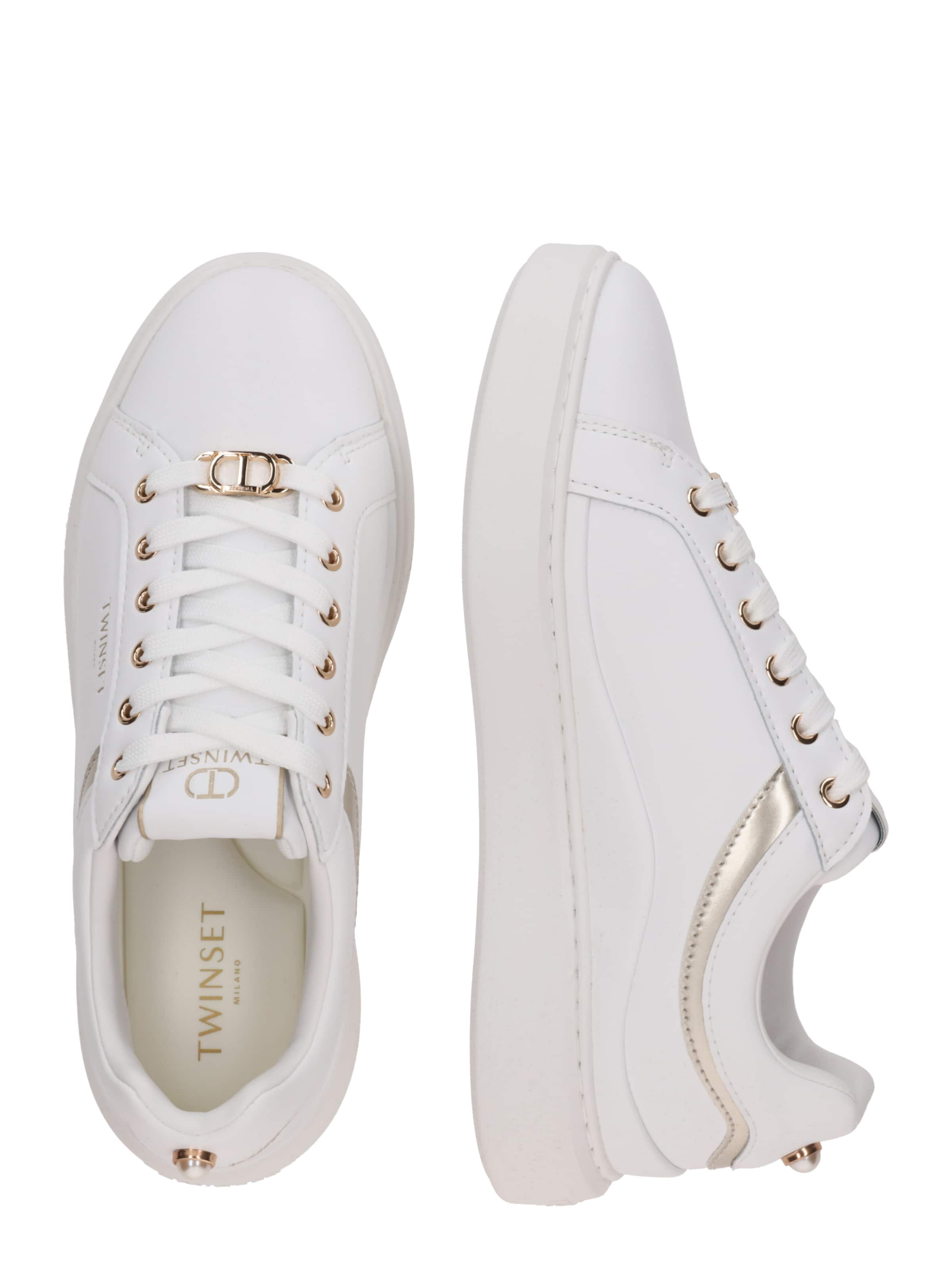 Twinset Σνίκερ χαμηλό σε λευκό