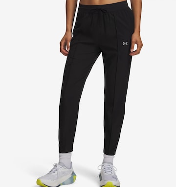 UNDER ARMOUR Slim fit Sports trousers 'Velociti' in Black: front