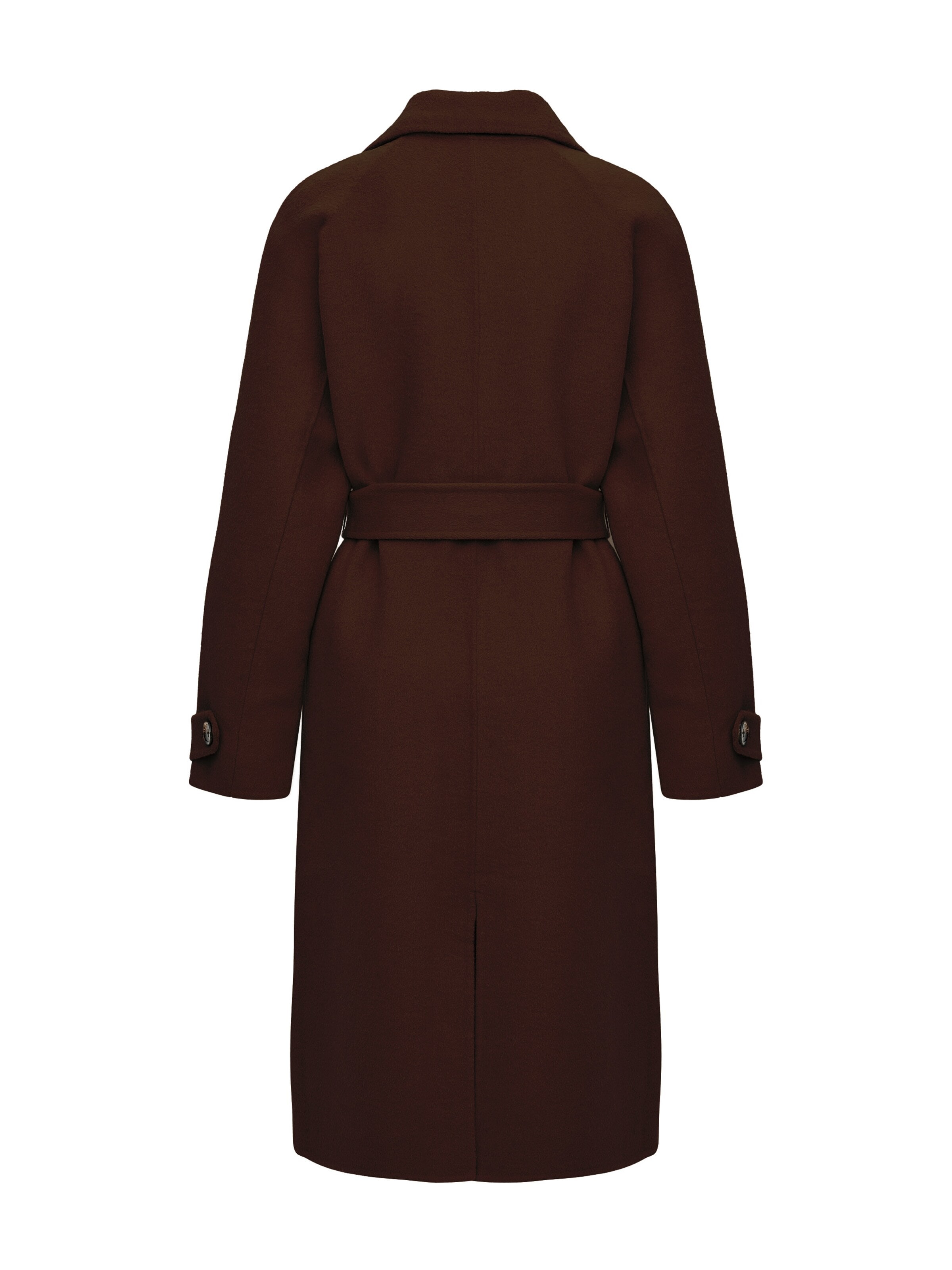 MANISA Between-season jacket 'Wollmantel' in Brown