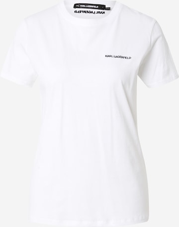 T-shirt 'ESSENTIAL' Karl Lagerfeld en blanc : devant