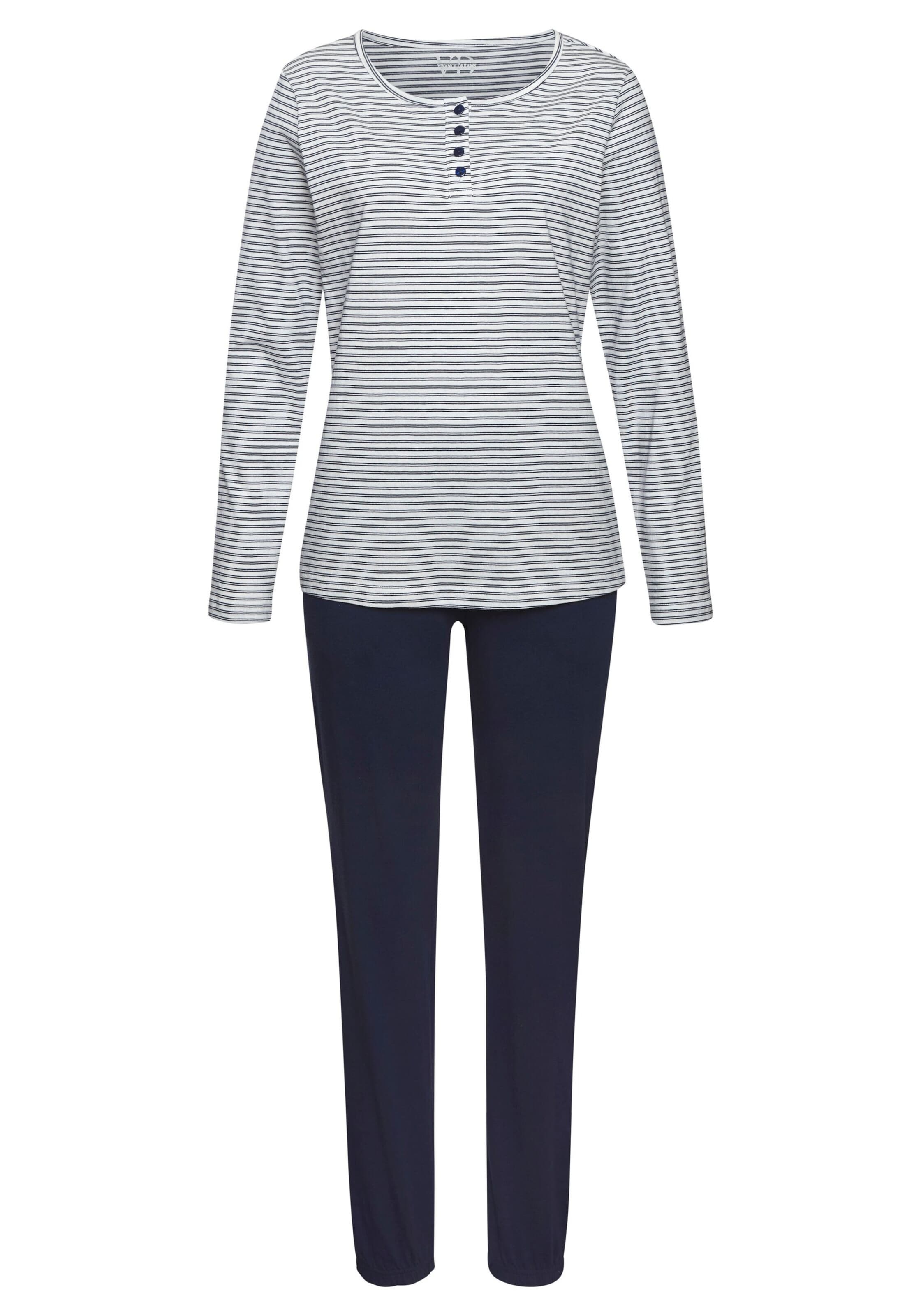 VIVANCE Pyžamo 'Dreams' - Modrá: predná strana