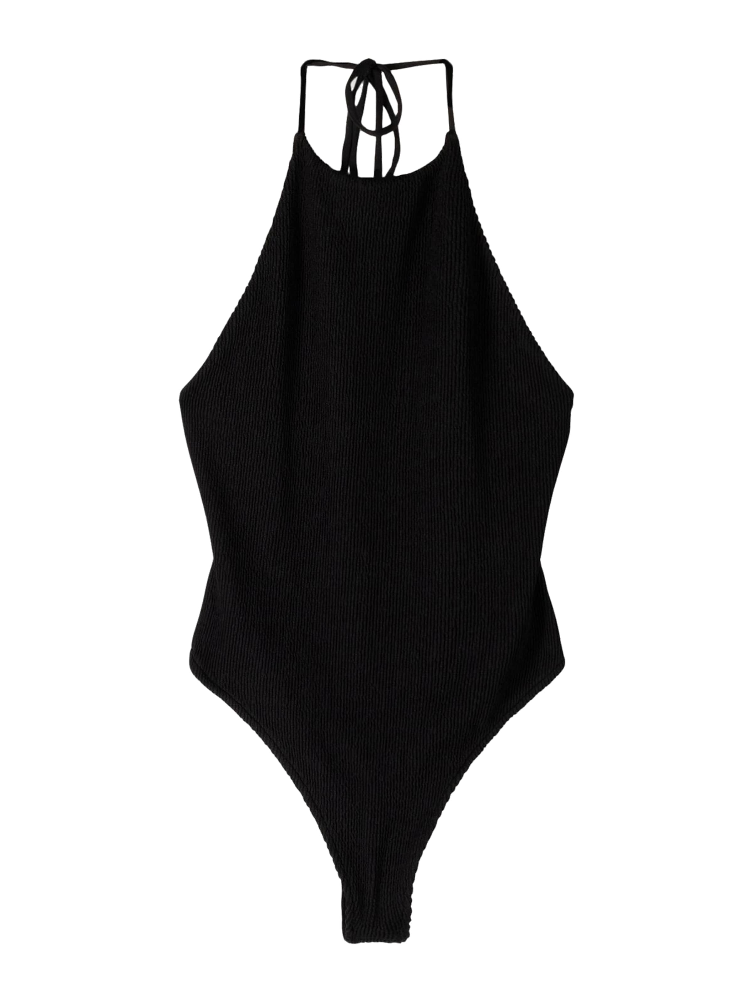 Bershka Shirt bodysuit in Black: front