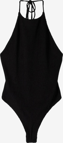 Body a maglietta di Bershka in nero: frontale