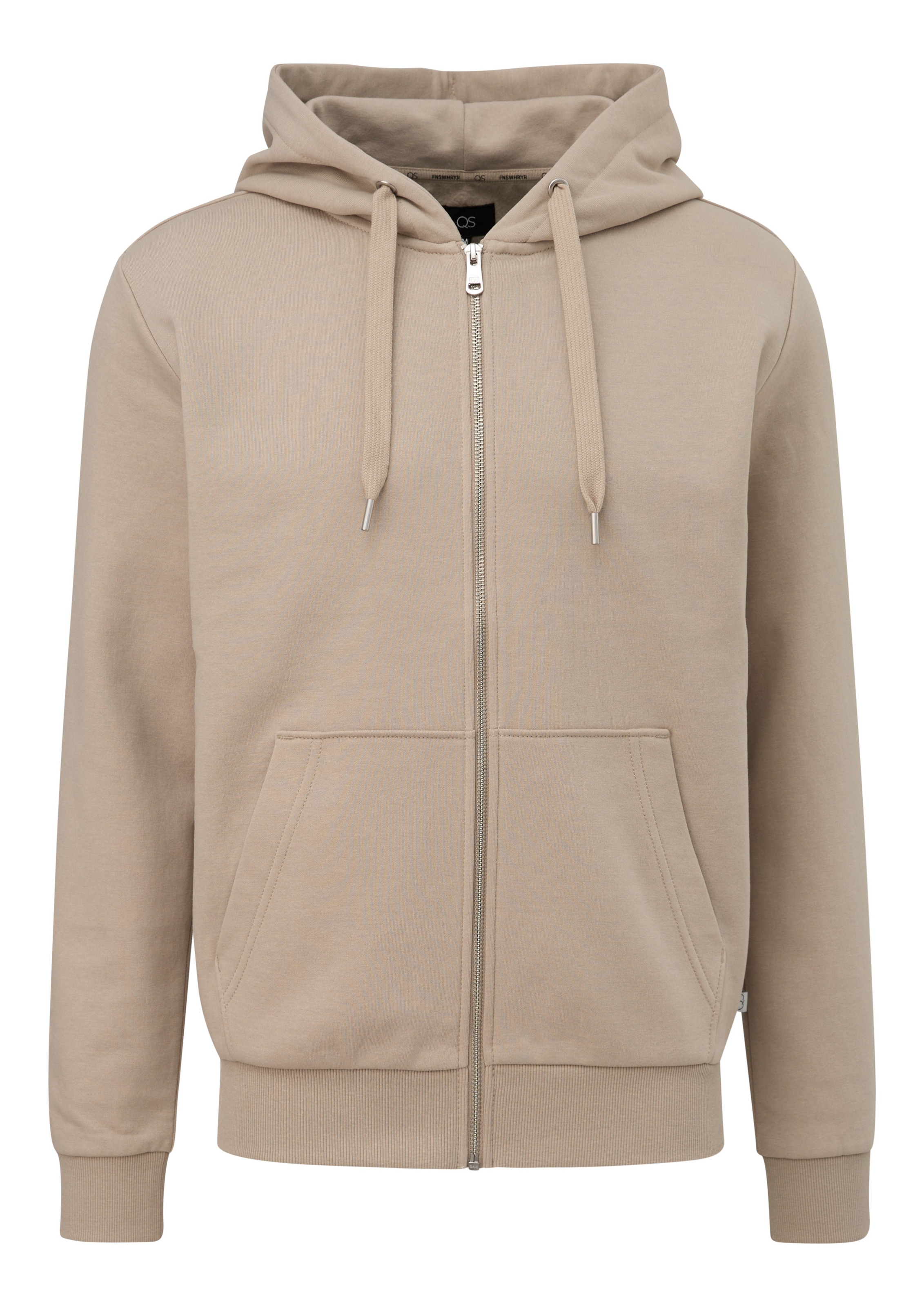 Veste de survêtement QS en beige : devant