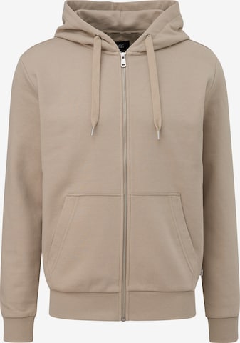 Veste de survêtement QS en beige : devant