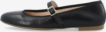 Bianco Ballet Flats with Strap 'MADISON' in Black: front