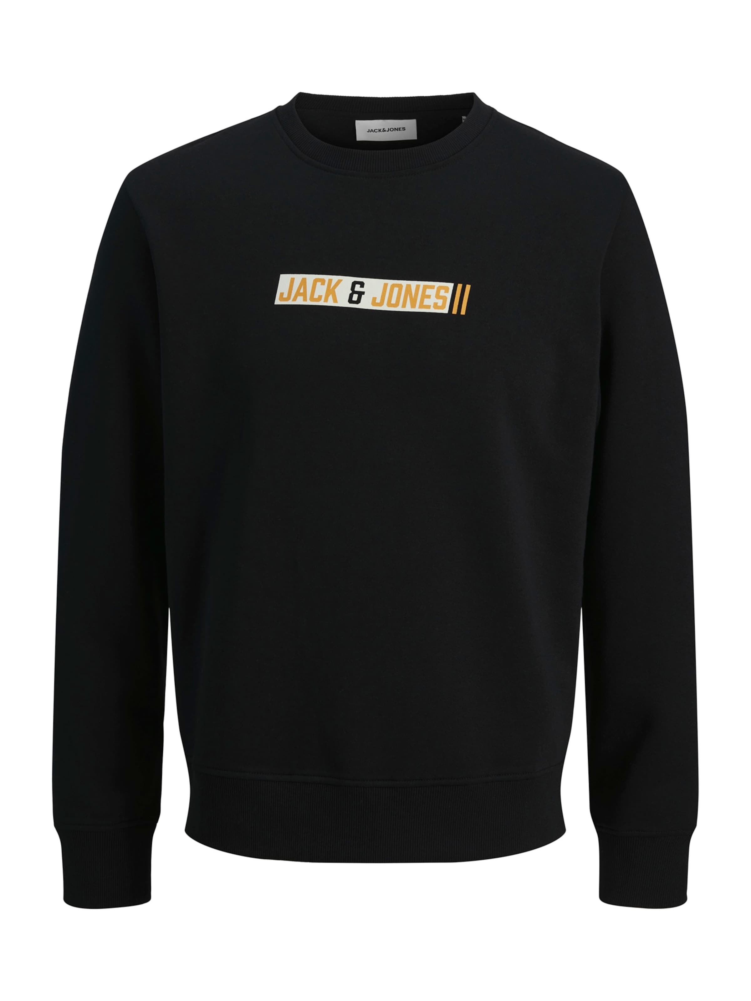 Bluză de molton 'JJMunk' de la Jack & Jones Junior pe negru: față