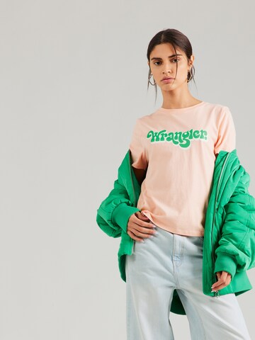 WRANGLER - Camiseta en naranja: frente