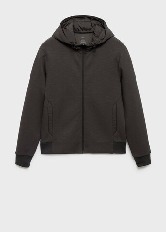 MANGO MAN Zip-Up Hoodie 'Barryh' in Brown