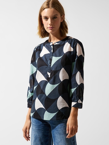 STREET ONE Blouse in Blauw: voorkant