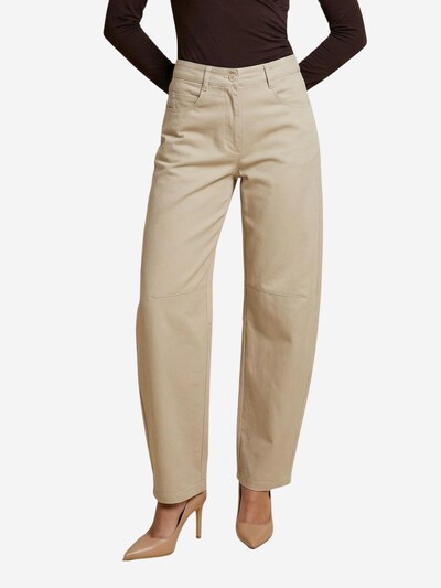 I AM Broek 'Pantaloni Cotone Dritti PE26085' in 34 in de kleur Lichtbeige, Productweergave