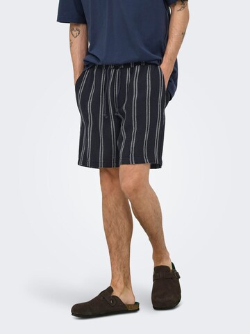 ONLY Baggy Trousers 'Trev' in Blue