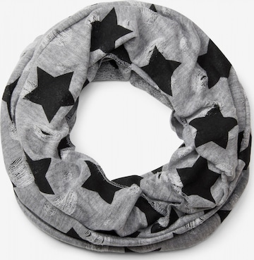 styleBREAKER Schlauchschal 'Loop Schal mit Sterne und Punkte Muster' in Grau: Vorderseite
