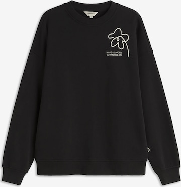 Thinking MU Collegepaita 'Flower Rope' värissä musta: etupuoli