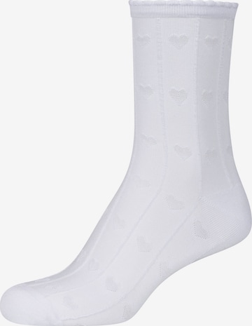camano Socks in White: front
