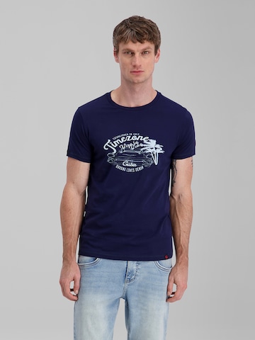 TIMEZONE Shirt 'Cuba' in Blue: front