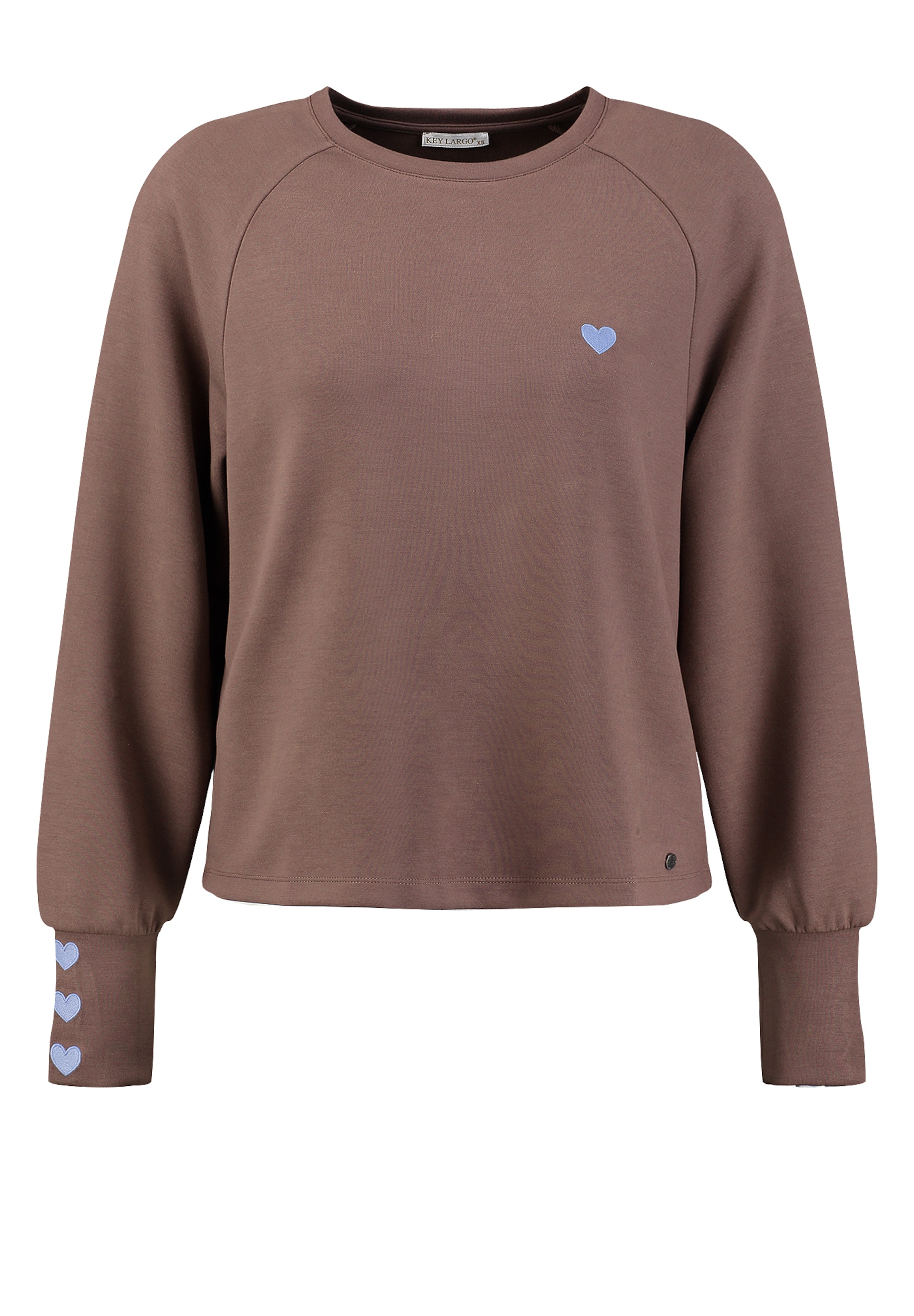 Key Largo Sweatshirt ' BLESS ' i brun: framsida