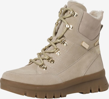 TAMARIS Veterlaarsjes in Beige: voorkant