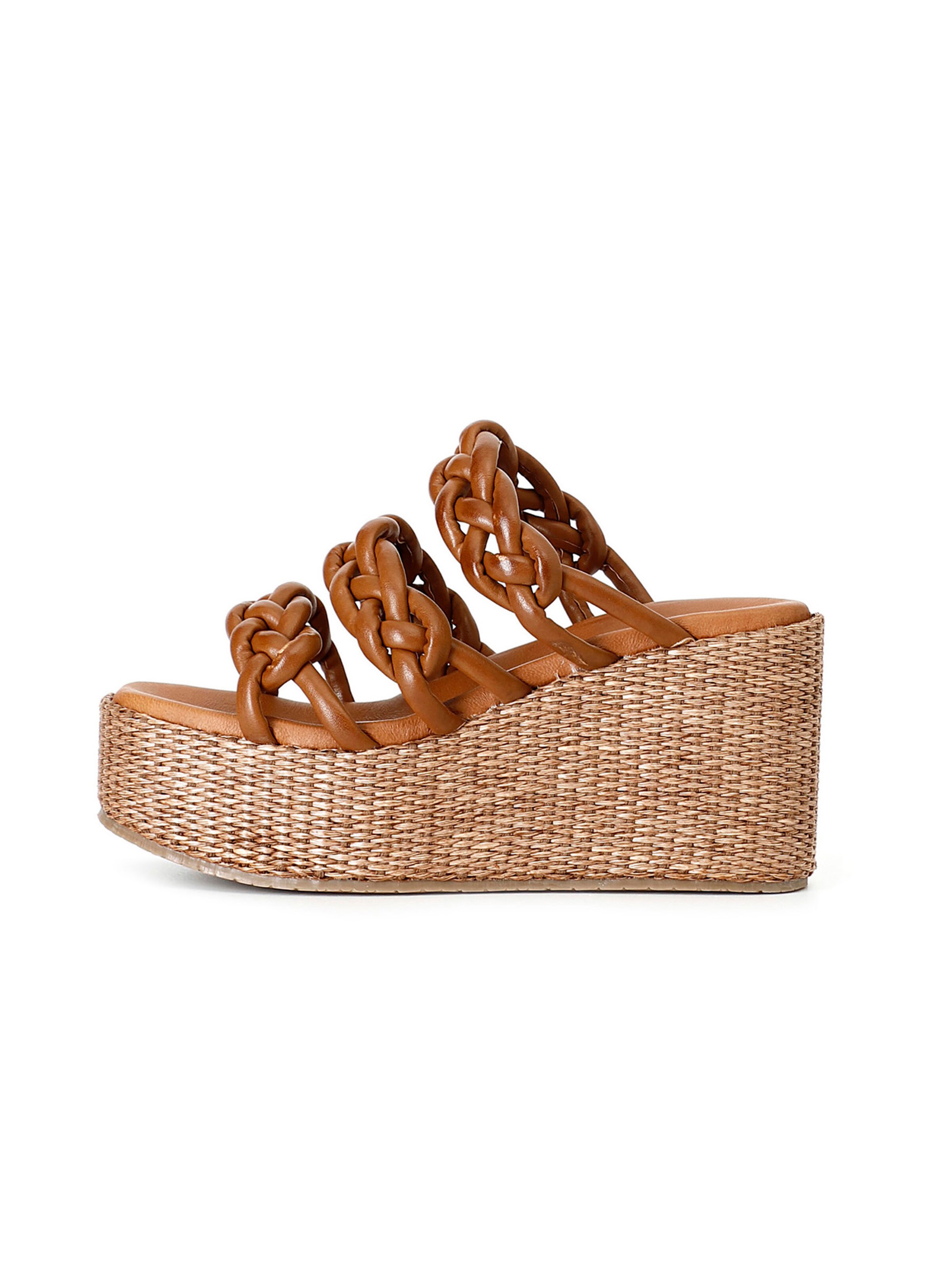 Sandalo di CAFè NOIR in marrone: frontale