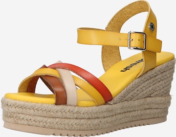 Refresh Sandalen met riem in Geel: voorkant