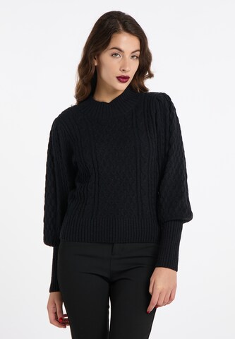 faina - Pullover em preto: frente