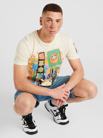 BRAVE SOUL - Camiseta 'DARUMA' en beige