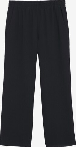 MANGO Loose fit Pleat-Front Pants in Black: front