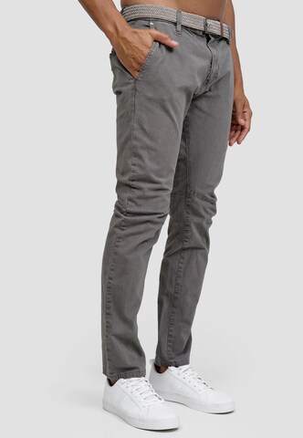 INDICODE JEANS Regular Chinohose  'Spence' in Grau