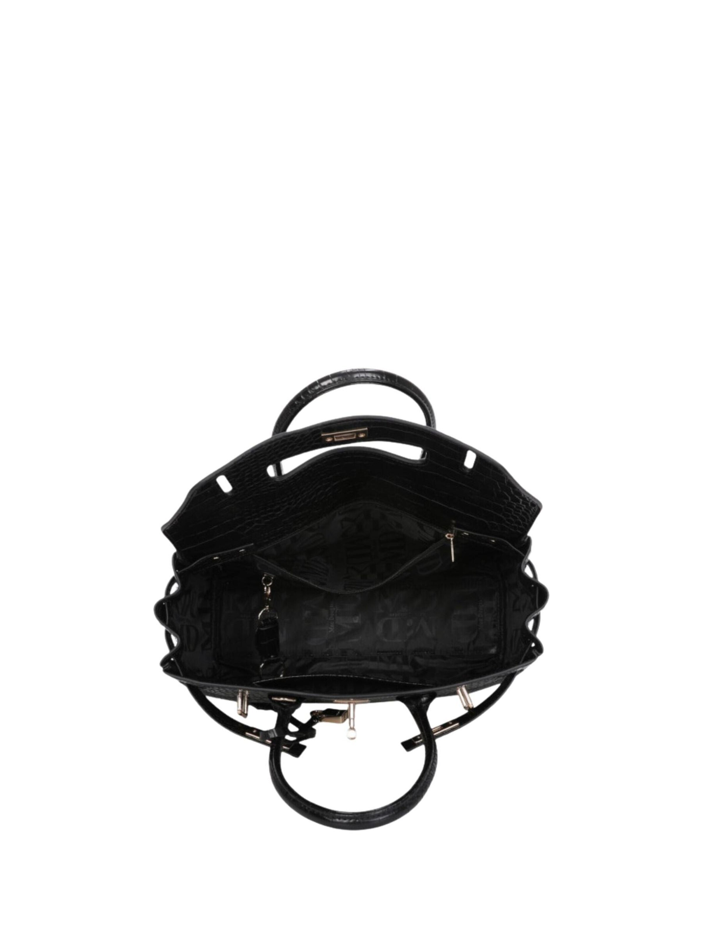 MAC DOUGLAS Käekott 'Mac Douglas Sacs À Main XS Pyla Mery Noir Croco', värv must