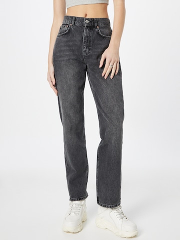 Gina Tricot Regular Jeans in Zwart: voorkant