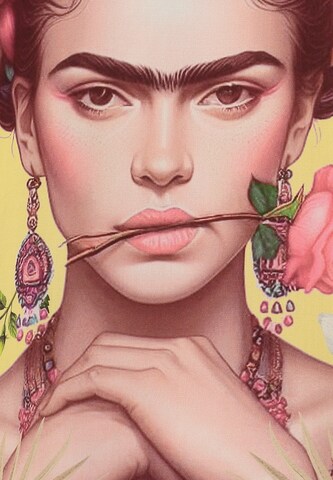 Key Largo Bluse 'GALLERY' in Gelb