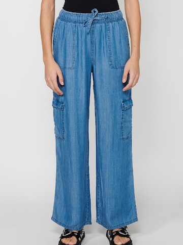 Regular Jeans cargo KOROSHI en bleu : devant