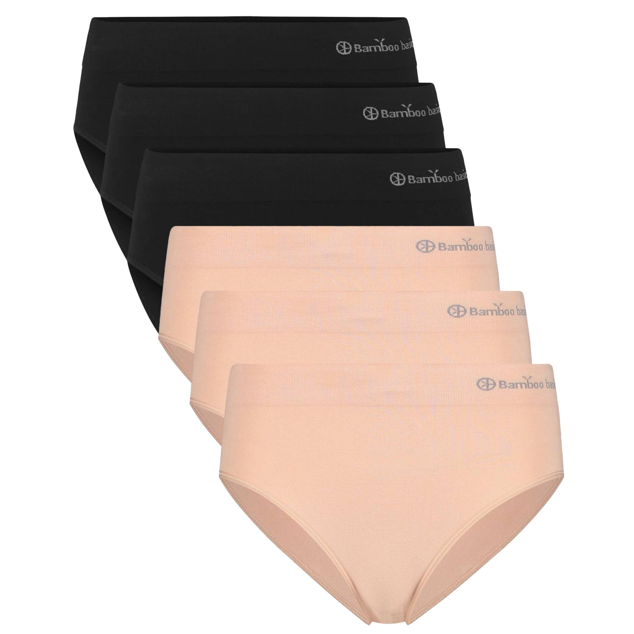 Slip Bamboo basics en beige : devant