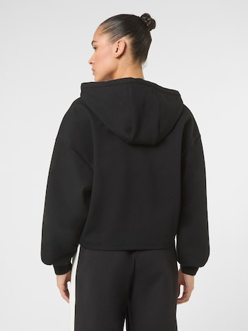 FILA Sweatshirt 'MEZZANA loose cropped v-neck scuba hoodie' in Zwart