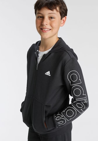 ADIDAS SPORTSWEAR Sportsweatjacke 'Essentials' in Schwarz: predná strana