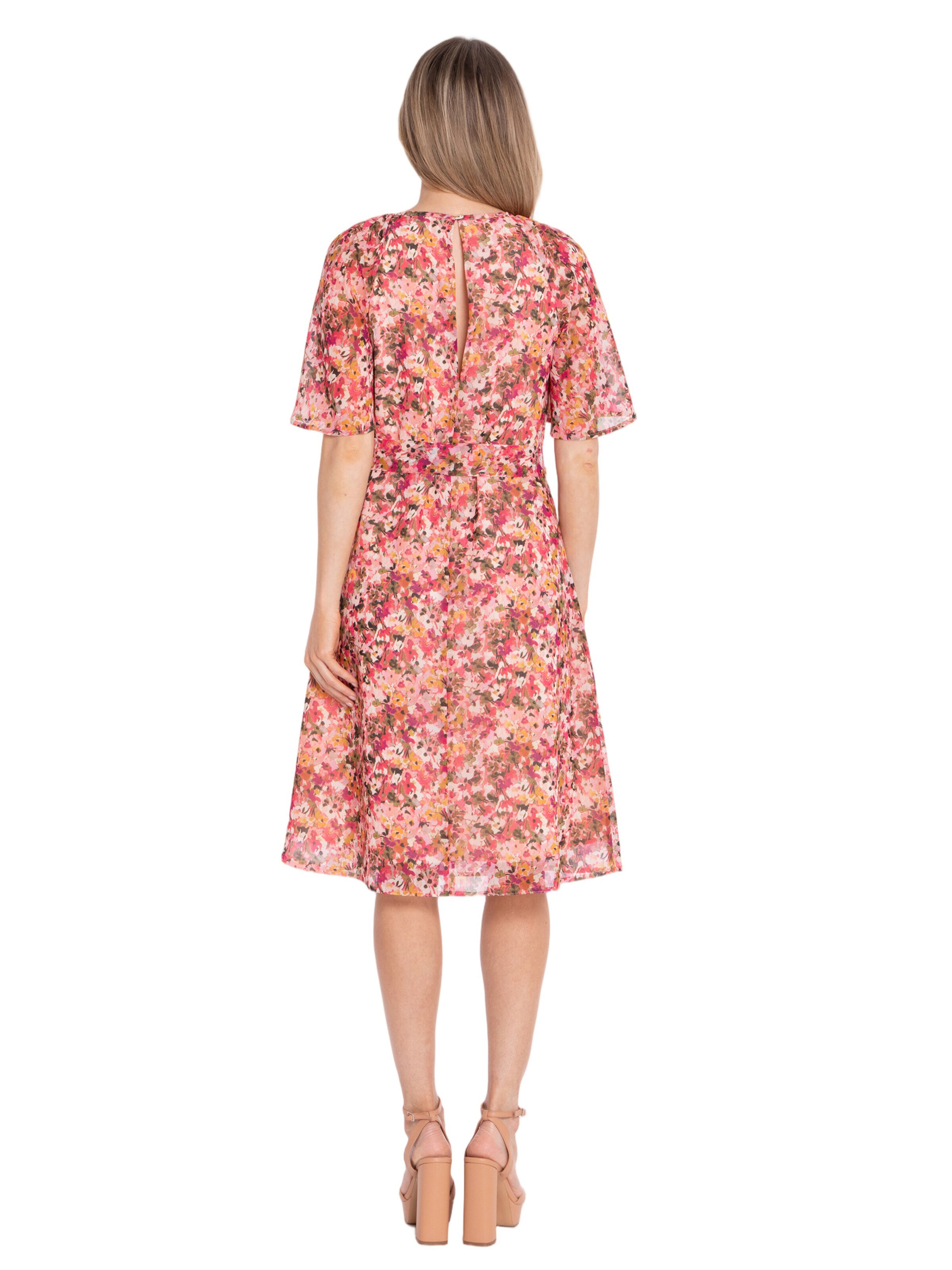 Rochie 'Szyfonowa sukienka midi z wiązaniem' de la Stylove pe portocaliu