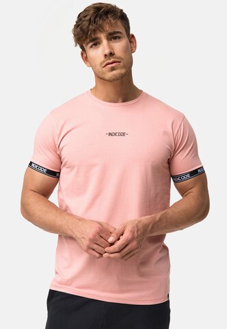 T-Shirt 'Lutzy' INDICODE JEANS en rose : devant