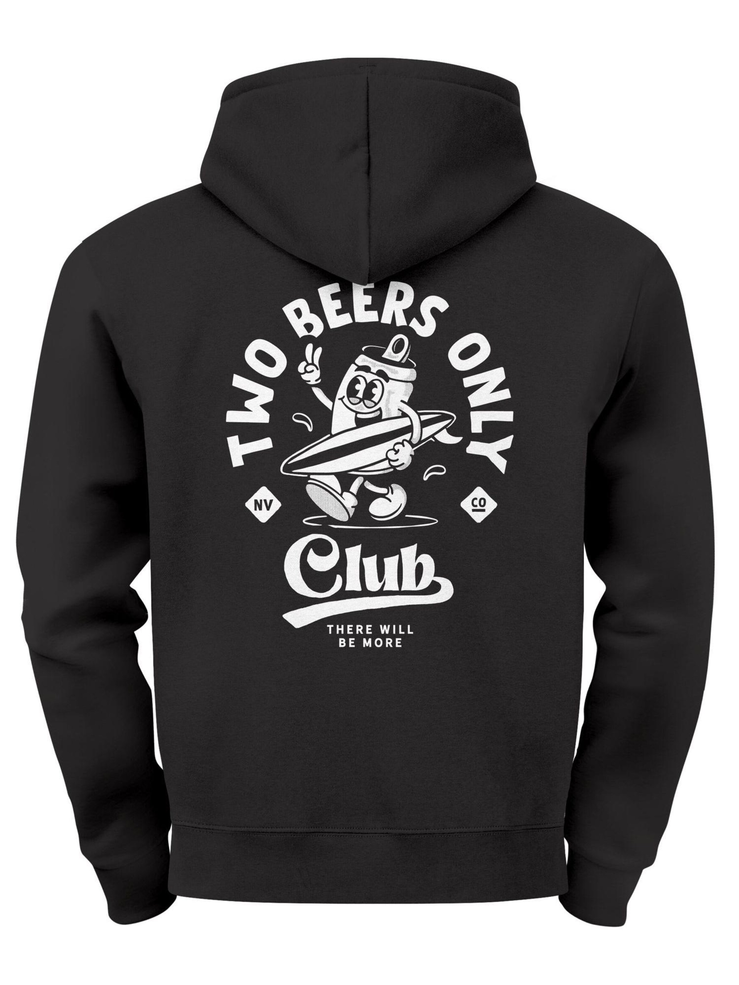 Neverless Sweatshirt 'Two Beers only'‌‌‌‌‌‌‌ in Schwarz