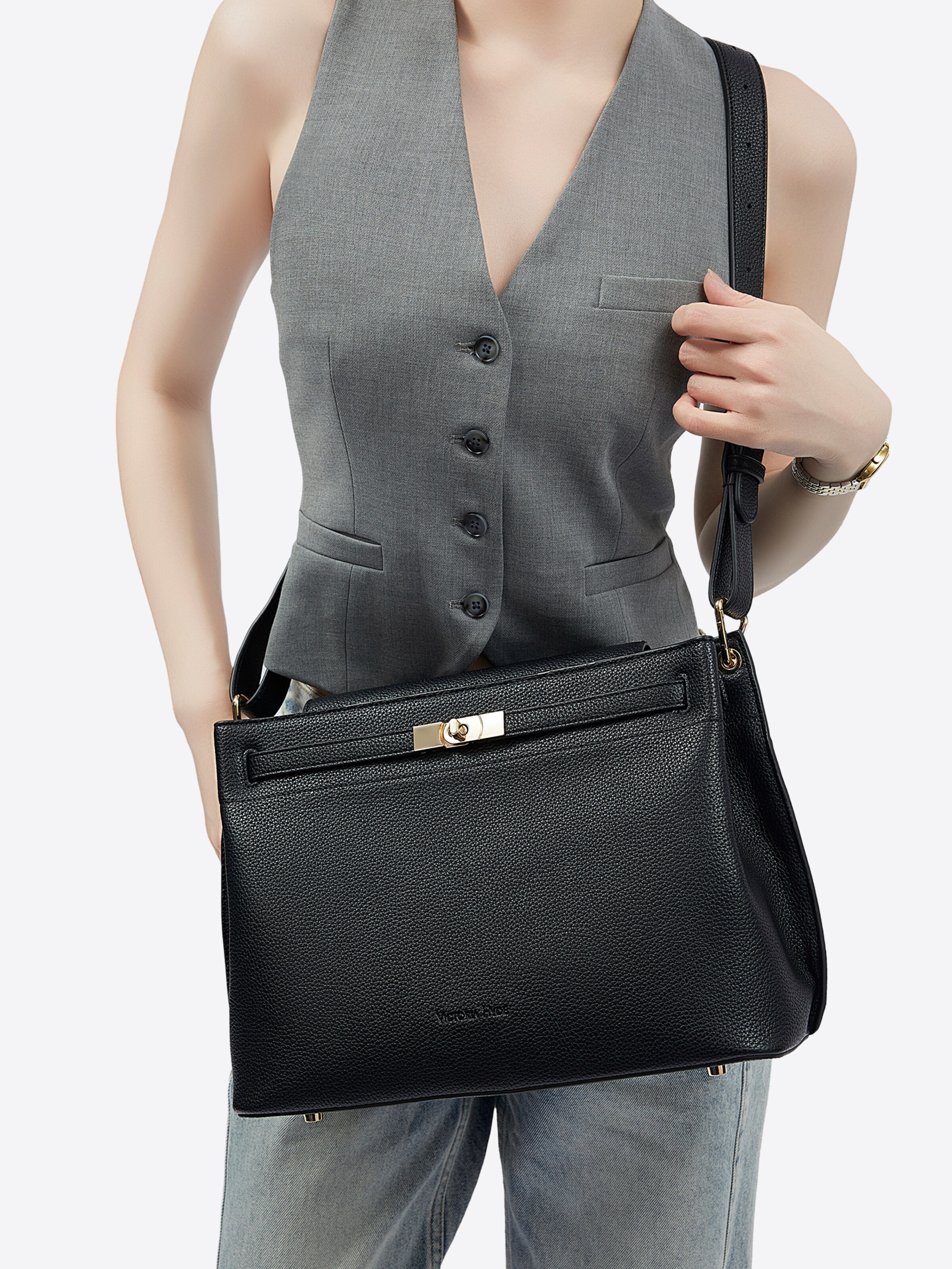 Shopper ' Alla ' di Victoria Hyde in nero: frontale