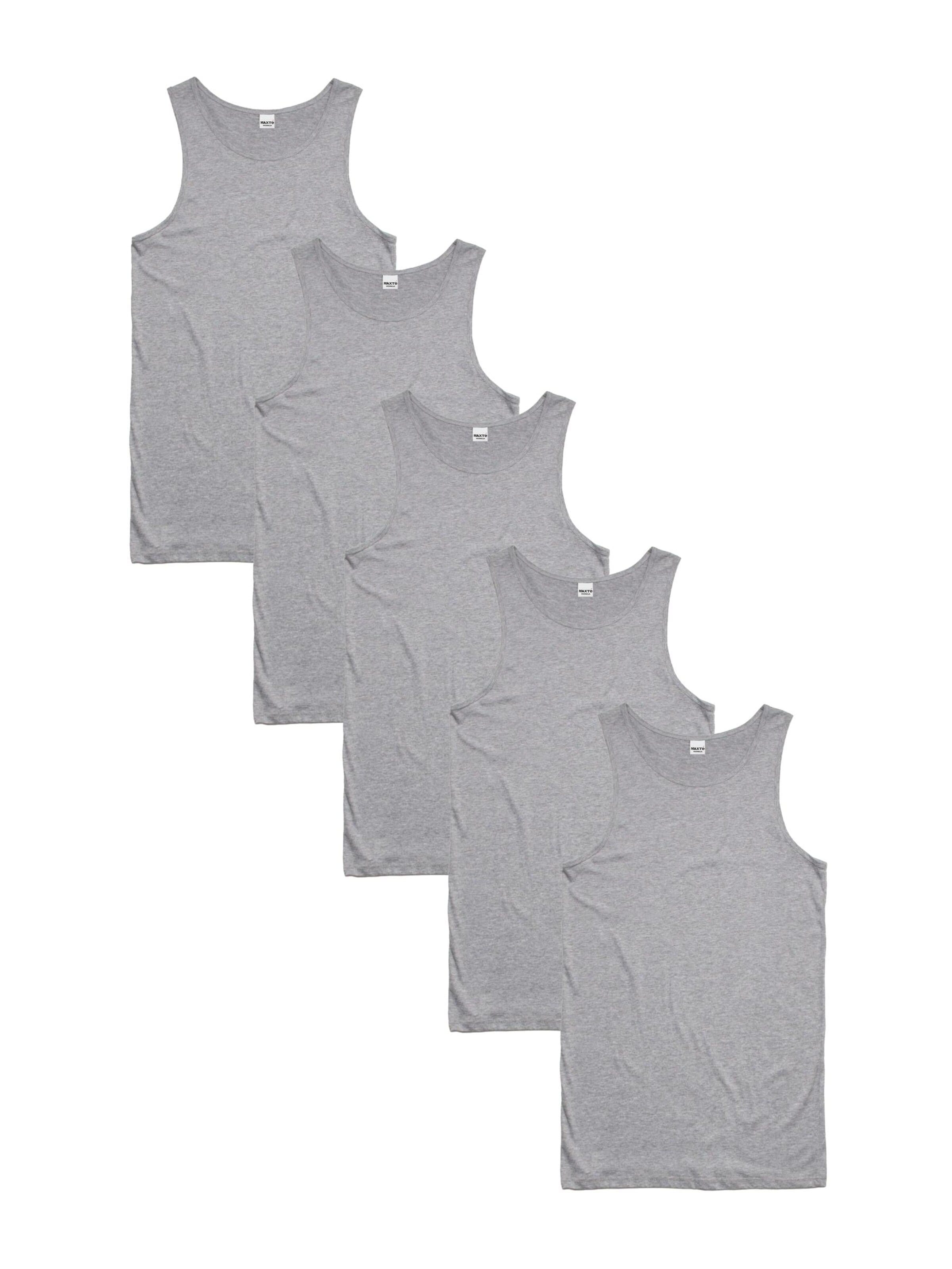 Maxte Undershirt 'BASIC MAX Ärmelloses Trägerhemd 5er Pack' in Grey