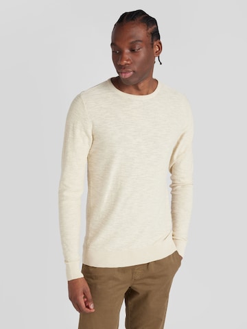 Pull-over BLEND en beige : devant