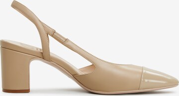 CESARE GASPARI Slingback Pumps in Beige